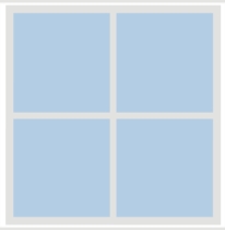 fönster med spröjs (2 öppningar)